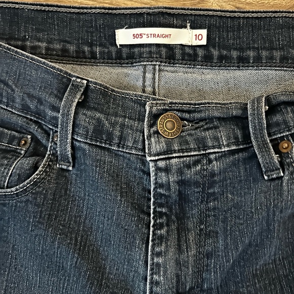 Levi’s 505 | straight leg size 10 dark blue jeans - measurements in pics - Picture 4 of 9